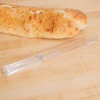 Fineline 3303-CL Platter Pleasers 11 1/2 inch Clear Plastic Bread Knife - 48/Case