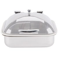 Vollrath 46133 6 Qt. Intrigue Square Induction Chafer with Porcelain Food Pan