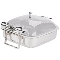Vollrath 46133 6 Qt. Intrigue Square Induction Chafer with Porcelain Food Pan