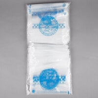 10 1/2" x 8" Printed Plastic Deli Saddle Bag with Slide Seal - 500/Case
