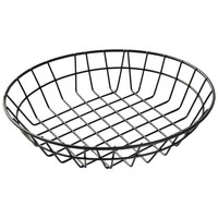 American Metalcraft WIB100 Black Round Wire Basket - 10 inch x 2 inch