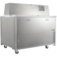 Traulsen RMC49D4 49 inch Double Sided School Milk Cooler with 4 inch Casters