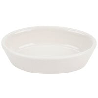 Hall China by Steelite International HL5700AWHA Ivory (American White) 6 oz. Oval Baker Dish - 24/Case