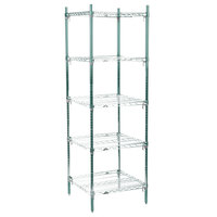 Metro 5A417K3 Stationary Super Erecta Adjustable 2 Series Metroseal 3 Wire Shelving Unit - 21 inch x 24 inch x 74 inch