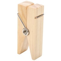 American Metalcraft CPCHN 3 1/4 inch Natural Clothespin Card Holder