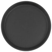 Cambro 1100CT110 Camtread® 11" Round Black Non-Skid Serving Tray - 12/Case