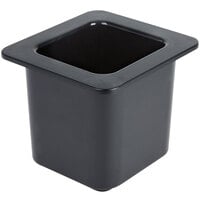 Cambro 66CF110 ColdFest 1/6 Size Black ABS Plastic Food Pan - 6 inch Deep