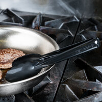Mercer Culinary M35100BK Hell's Tools® 9 1/2 inch Black High Temperature Plastic Tongs