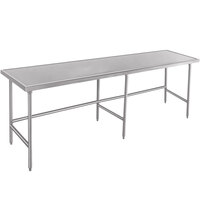 Advance Tabco Spec Line TVLG-3611 36 inch x 132 inch 14 Gauge Open Base Stainless Steel Commercial Work Table