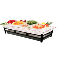 Cal-Mil IP2020-13 Large Ultimate Black Ice Housing System with Ice Pan, Water Contaminant Unit, and LED Lighting - 24 inch x 48 inch x 10 inch