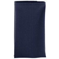 Intedge Navy Blue 100% Polyester Cloth Napkins, 22 inch x 22 inch - 12/Pack