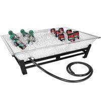 Cal-Mil IP102-13 Small Ultimate Black Ice Housing System with Ice Pan, Drainage Hose, and LED Lighting - 19 inch x 27 inch x 8 inch