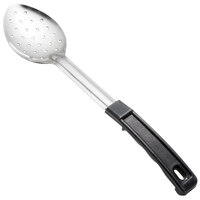 13" Standard Duty Perforated Stainless Steel Basting Spoon with Coated Handle