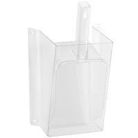 Cal-Mil 1031-64 64 oz. Wall Mount Polycarbonate Scoop Guard with Scoop