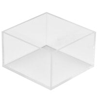 Cal-Mil 1395-12 Cater Choice Clear Acrylic Square Accessory Bowl - 5 inch x 5 inch x 3 inch