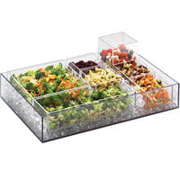 Cal-Mil 1398-12 Cater Choice System Clear Ice Housing with Drain Kit - 32 inch x 24 inch x 4 1/4 inch