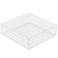 Cal-Mil 1393-12 Cater Choice Clear Acrylic Square Accessory Bowl - 10 inch x 10 inch x 3 inch