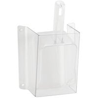 Cal-Mil 1031-32 32 oz. Wall Mount Polycarbonate Scoop Guard with Scoop