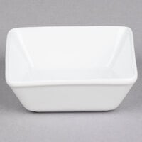 Tuxton GSP-530 TuxTrendz Santorini 12 oz. Bright White Square China Bowl - 12/Case