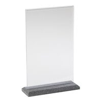 Cal-Mil 695-17 Luxe 8 1/2" x 11" Acrylic Displayette with Granite Base