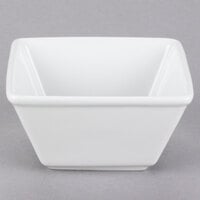 Tuxton GSP-040 TuxTrendz Santorini 8 oz. Bright White Square China Bowl - 24/Case