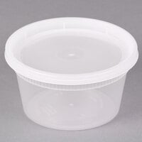 Pactiv/Newspring DELItainer 12 oz. Translucent Round Deli Container Combo Pack - 240/Case