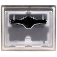 Vollrath 6535-13 Stainless Steel In-Counter Limited Fullfold Napkin Dispenser with Clear Faceplate