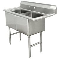 Advance Tabco FC-2-1818 Two Compartment Stainless Steel Commercial Sink - 41"