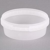 8 oz. Clear Tamper Resistant Tamper Evident Safe Lock Deli Container - 500/Case