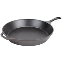Lodge L14SK3 15 1/4 inch Pre-Seasoned Cast Iron Skillet with Helper Handle