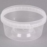 12 oz. Clear Tamper Resistant Tamper Evident Safe Lock Deli Container - 500/Case