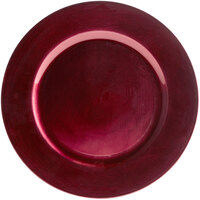 Tabletop Classics by Walco TRRB-6651 13 inch Raspberry Round Plastic Charger Plate
