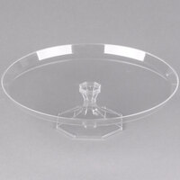 Fineline Platter Pleasers 3602-CL 13 3/4 inch Two-Piece Clear Cake Stand - 3/Pack
