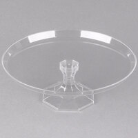 Fineline Platter Pleasers 3600-CL 9 3/4 inch Two-Piece Clear Cake Stand - 3/Pack