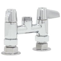 Equip by T&S 5F-4DLS00 Deck Mount Mixing Faucet with Lever Handles on 4 inch Centers