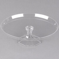 Fineline Platter Pleasers 3601-CL 11 3/4 inch Two-Piece Clear Cake Stand - 3/Pack