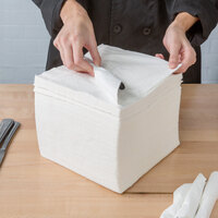 Choice 16 inch x 16 inch WrapNap White 1/4 Fold 2-Ply Dinner Napkin - 3000/Case