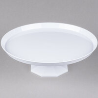 Fineline Platter Pleasers 3601-WH 11 3/4 inch Two-Piece White Cake Stand - 3/Pack