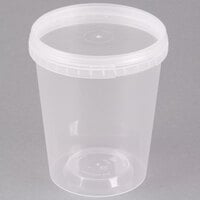 Elfe Plastik 7002EP 8 oz Round Plastic Tamper Evident Container, 500/cs (Lids Are Sold Separately)