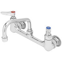 T&S B-0232 Wall Mounted Pantry Faucet with 8 inch Adjustable Centers, 6 inch Swing Nozzle, and Eterna Cartridges