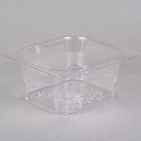 Cambro 63CLRCW135 Camwear 1/6 Size Clear Polycarbonate Colander Pan - 3 inch Deep