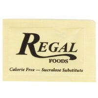 Regal 1 Gram Yellow Sucralose Sugar Substitute Packet - 2000/Case