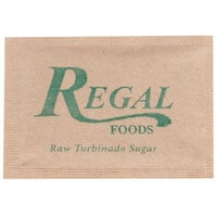 Regal Raw Turbinado Sugar Packet - 1000/Case