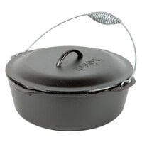 Lodge L12DO3 9 Qt. Pre-Seasoned Cast Iron Dutch Oven with Spiral Bail Handle