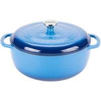 Lodge EC7D33 7.5 Qt. Caribbean Blue Enameled Cast Iron Dutch Oven