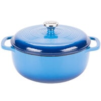 Lodge 3.6 Quart Enameled Cast Iron Oval Casserole With Lid – Dual Handles –  Oven Safe up to 500° F or on Stovetop - Use to Marinate, Cook, Bake