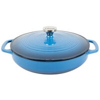 Lodge Color EC7D33 Enameled Cast Iron Dutch Oven, Caribbean Blue, 7.5 qt