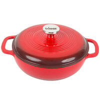 LODGE Dutch Oven With Lid 7.5 Qt 6 18 H x 12 58 W x 13 38 D Island Spice  Red - Office Depot