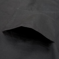 Chef Revival Black Poly-Cotton Customizable Bistro Bib Apron with 1 Pocket - 33 inchL x 28 inchW