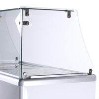 Excellence ACSG-00004 Straight Glass Sneeze Guard for EDC-8 Ice Cream Freezer Dipping Cabinet